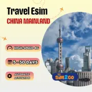 Travel eSIM for China Mainland 5 to 30 days highspeed 4G Data Unlimited 2G