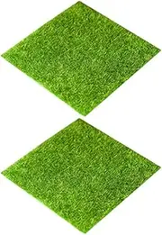 2Pcs Simulation Turf Micro Landscape Moss Grass Decoration Durable Easy to Cut High Temperature Resistant for DIY Craft and Terrarium Decoration