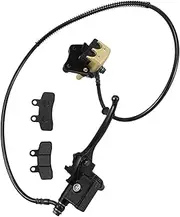 BELLIFFY Foot Brake Master Cylinder Assembly and Brake Disk Compatible for 50-125cc Chinese Quad ATV Motorcycle Dirt Bike Black