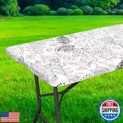 FUANGUI Spandex Rectangle Fitted Tablecloth,Rectangular Fitted Table Cloth Wa