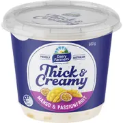 Dairy Farmers Thick & Creamy Mango & Passionfruit Yoghurt 600g
