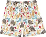 [RPLIFE] Swimming Trunks for Kids, Anti-Chafe Swim Trunks Boys 2 T, Cute Hedgehogs