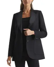 Reiss Alana Single Breasted Tailored Wool-Blend Blazer