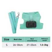 GGP Size S Green Pet Cooling Harness Led Lights & Leash Summer Relief For Small Dogs And Cats