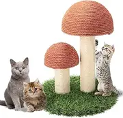 Cat Scratching Post, Mushroom Claw Scratching Post for Kitty, Natural Sisal Cat Scratchers Pole, 15x12 Inch Cat Interactive Toys