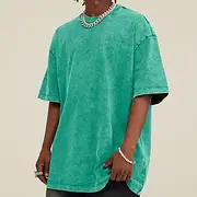 Men's 100% Cotton Acid Wash Shirt Oversized Shirt Short Sleeve Crew Neck Spring Summer Plain Fashion Designer Casual Sports Outdoor Daily Streetwear Black Pi