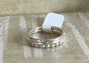 NWT Sundance Catalog Silver Trio “Golden Touchpoint Ring” Size 9 $148