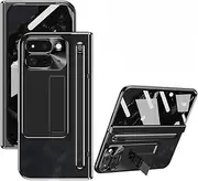 [Jarttarn] Case Compatible with Google Pixel 9 Pro Fold (2024),with Screen Protector and Stylus,Matte Hard PC Shockproof and Anti-Drop Shell for Pixel 9 Pro Fold (Black)