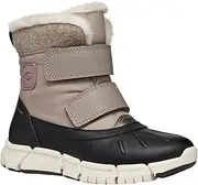 [Geox] J FLEXYPER Girl B AB Snow Boot, DK Beige/Black, 11 UK Child, Dk Beige Black, 11 UK Child