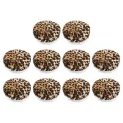 10Pcs Fabric Drink Cover Scrunchie for Alcohol Protection Party Leopard Color