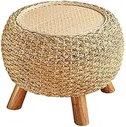 Foot Stool， Footstool, Home Rattan Stool, Shoe Bench, Creative Hand-Made Sofa Bench 36X35Cm,Practicalniture