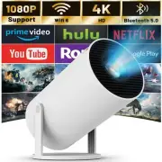Mini Projector with WIFI 6 and Bluetooth 4K 1080P Support Portable Projector ...