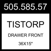 IKEA TISTORP Drawer Front Brown Walnut Effect 36x15" 505.585.57