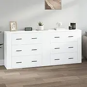 Generic Sideboards 2 pcs White Engineered Wood,3185407