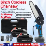 6'' Cordless Wood Cutting Saw Electric Chainsaw Battery Charger For Makita 18V
