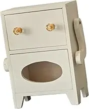 B Baosity Mini Storage Cabinet with Drawer Jewelry Box Practical Decoration Tissue Dispenser Robot Shaped for Dresser Makeup Tabletop, White