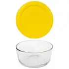 Pyrex 7200 2-Cup Glass Food Storage Bowl & 7200-PC Meyer Yellow Plastic Lid