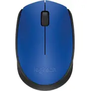Logitech M171 Mouse - Radio Frequency - USB - Blue, Black - Wireless