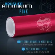Pink Brushed Aluminum Vinyl Wrap Sticker Decal Air Bubble Free - 24" x 60" Inch (for: Honda Civic)