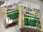 Cocktail Bamboo forks Use Picks Skewers Cheese Fruit Green Product Compostable