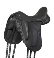 English Leather Dressage Saddle / Changeable Gullet with Free Riding Gloves