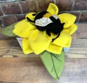 Frisco Spring Sunflower Flower Bumble Bee Plush Squeaky Crinkle Dog Toy Large