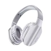 BT608 FM Radio TF Card CVC6.0 Noise Cancelling Stereo High bluetooth Headphone With Mic WHITE COLOR