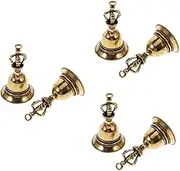 Garneck 3sets 2pcs Copper Bells Keyring Accessories Hand Shake Bell Ornaments for Home Decor Buddhism Pendant for Keychains DIY Crafts and Versatile Hanging Decor 2pcs*3