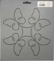 Quilting Stencil Butterfy Block Quilt Pattern 7" Continuous Line Design Template