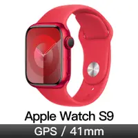 在飛比找燦坤線上購物優惠-Apple Watch S9 GPS 41mm 紅鋁紅運動錶