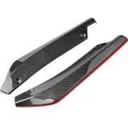 2Pc Splitter Diffuser Canard Spoiler Winglets Black For Car Body Rear Bumper Lip (for: Toyota)