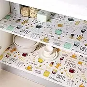Wolpin Anti-Slip Kitchen Cabinet Drawer Shelf Mat Liner Sheets (45 cm x 3 M Roll) Waterproof Strong Table Mat EVA for Bathroom, Fridge Mat Textured Multipurpose (White)