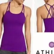 Athleta Empowerment 2 Tank Purple Crushed Grapes Built in Bra | Size XXS NWT