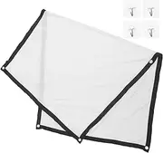 Uonlytech 1 Set Folding Projector Screen Crease Design for Home and Camping Portable Screen with Border for Enhanced Viewing Experience