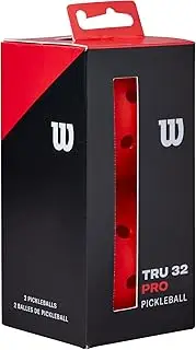 WILSON TRU 32 Red Outdoor Pickleballs - 2 Pack