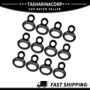 Universal Piece of 12 Tie Down Strap Rings Multi-Purpose Anchors Hooks Black