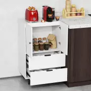 CostwaySideboard Buffet Cabinet with Drawers and Storage Cabinet-White