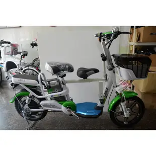 電動腳踏車兒童座椅 裝好的樣子 可愛馬 CHT-021 026 027  安全座椅 電動自行車 瑞峰親子坐架