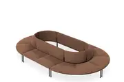 DD Bowral Fabric Upholstered 12 Seater Oval Breakout Seating