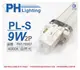 PHILIPS飛利浦 PL-S 9W 840 冷白光 2P_PH170007