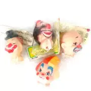 Clown Doll Heads Vintage Painted Plastic to craft from Fibre Craft &Doll Craftin
