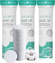 Premium Cotton Rounds for Face 300 Count Soft Makeup Remover Pads Cotton Cleansing Facial Pads,Hypoallergenic,Lint-Free 100% Pure Cotton Absorbent Textured for Face Cleasing Facial Toner Nail Polish