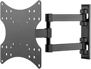 Goobay Fullmotion S3 TV Wall Mount, Black, Fits 23-42 Inch TVs, Dual-Arm Design, Tilting and Swiveling, 20 kg Load Capacity, VESA 200x200 Compatible, Model 49715