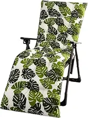 Waterproof Sun Lounger Cushion Only Replacement Lounger Cushions Pad for Sunloungers 100% Cotton Thick 125x45cm Outdoor Garden Rattan Recliner Relaxer Chair Cushions(A,53 * 170cm)