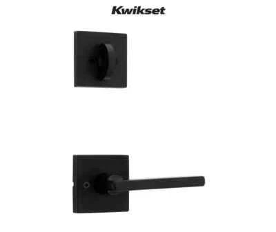 Kwikset 966HFLSQT-514V2 Halifax Lever Single Cylinder Interior Pack, Matte Black