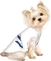 Cuban Flag Map print Dog Shirts for Small Dogs Stretchy T-Shirts Lightweight Tank Top Sleeveless Striped Vest