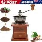 Manual Coffee Grinder Hand Crank Coffee Mill Wooden Vintage Coffee Bean Grinder