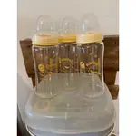 小獅王 黃色小鴨寬口徑玻璃奶瓶儲乳瓶 寬口奶瓶環蓋