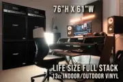 LIFE SIZE! Peavey 5150 Full Double Stacks Guitar Wall Vinyl Backdrop/Banner