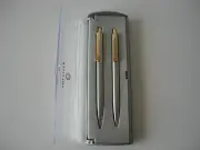 Sheaffer Set Stainles Steel & Gold Ballpoint + Pencil